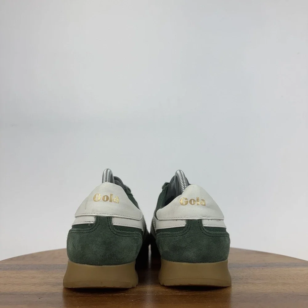 Mens Gola Tornado Evergreen Off‎ White Canvas Low Casual Sneakers Size 9 M GUC